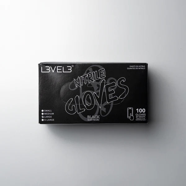 Level 3 - Nitrile Gloves (100ct) - (Lime, Orange, Pearl Lavender, Pink, Red, Silver, Black)