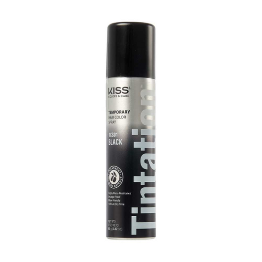 Red By Kiss - Temporary Hair Color Spray - 2.82 oz (Black/Brown)