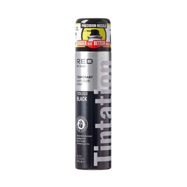 Red By Kiss - Temporary Hair Color Spray - 2.82 oz (Black/Brown)