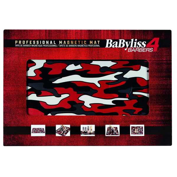 BabylissPRO - Magnetic Strip Barber Mat (Red Camo)