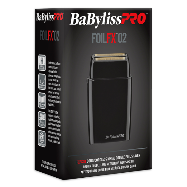 BabylissPRO - FOILFX 02 Double Foil Shaver (Black)